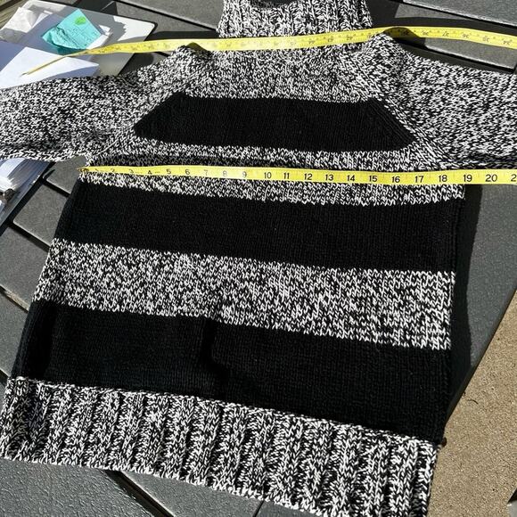 Liz Claiborne women’s M cotton acrylic blend chunky knit stripe sweater - Picture 5 of 7